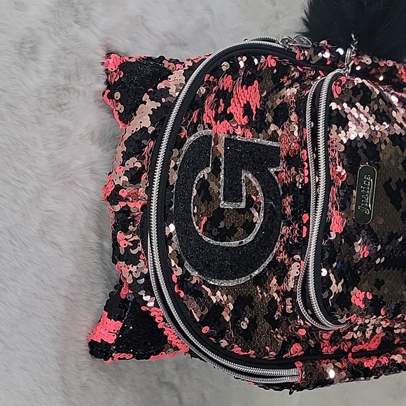 Justice Mini Leopard Sequins Backpack With Ears "G" - Picture 5 of 7
